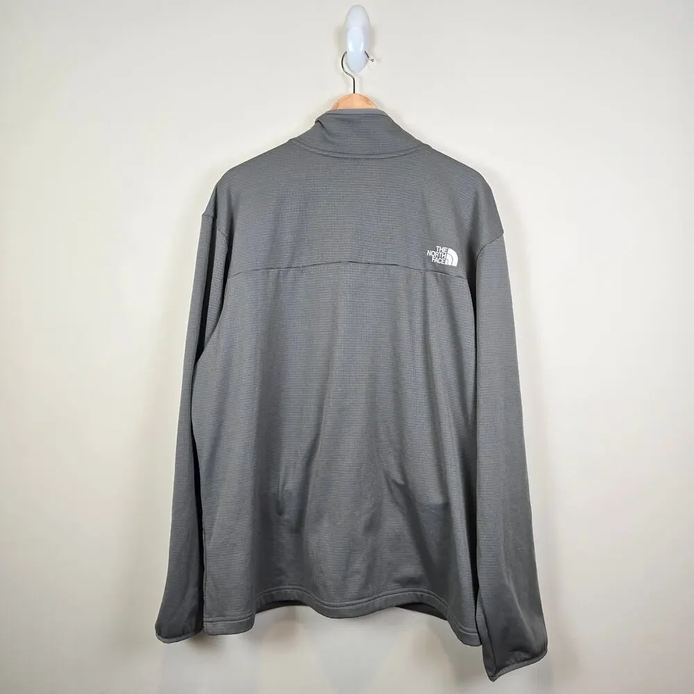 The North Face Men Size XXL Cedar Trail Grid Fleece Full Zip Jacket Smoked Pearl